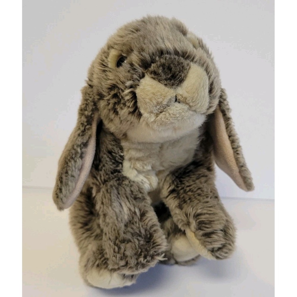 Animal Alley Toys R Us Grey Bunny Rabbit Easter Plush Stuffed Animal 12”